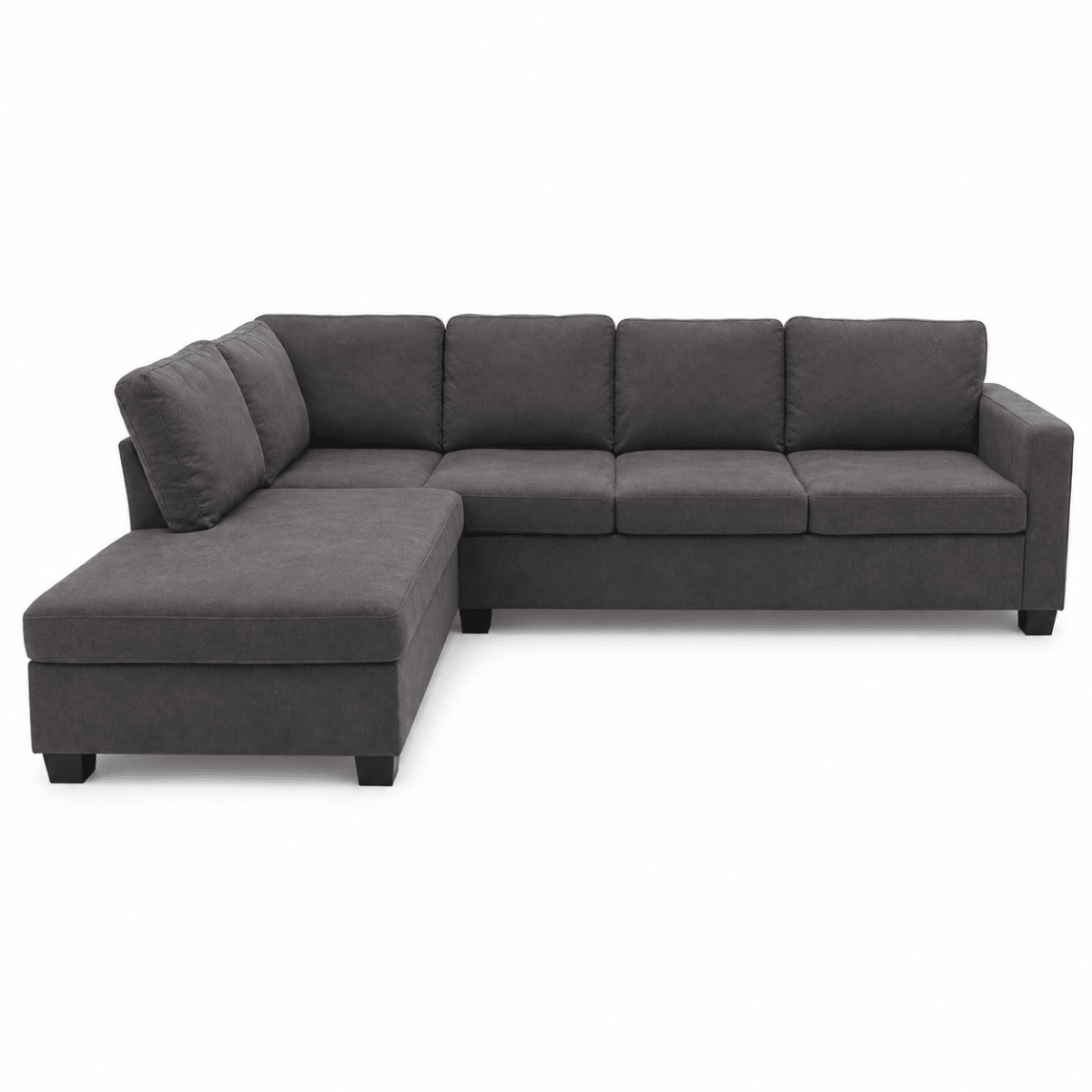 Home Box Urbandale 4-Seater Reversible Corner Sofa with USB Charging – Charcoal Grey - Al Thahani Furniture