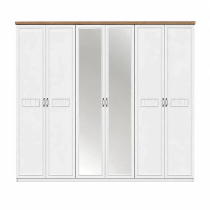 Home Box Victoria 6-Door Wardrobe with Mirrors | Modern, 261x63x209 cm - used 8 months - Al Thahani Furniture