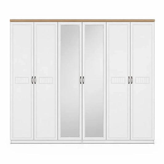 Home Box Victoria 6 - Door Wardrobe with Mirrors – used 6 months - althahanifurniture
