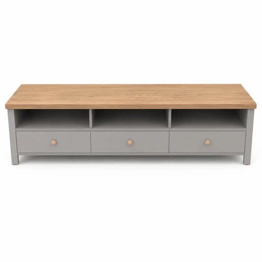 Home Box Vinci Low TV Unit | Two-Tone, Fits up to 70" TVs - used 5 months - Al Thahani Furniture