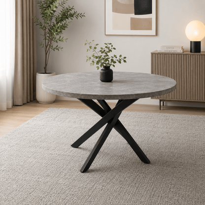Home Box Welwick Sintered Stone Coffee Table | Round, Contemporary - used 4 months - Al Thahani Furniture