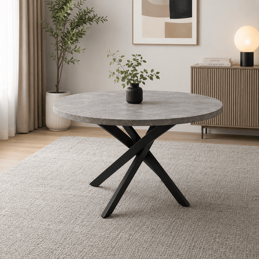Home Box Welwick Sintered Stone Coffee Table | Round, Contemporary - used 4 months - Al Thahani Furniture
