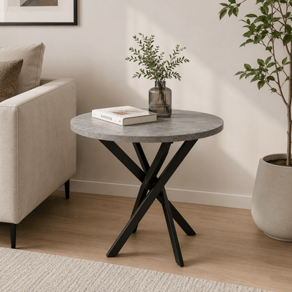 Home Box Welwick Sintered Stone Coffee Table | Round, Contemporary - used 4 months - Al Thahani Furniture