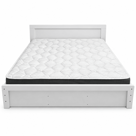 Home Box White King Bed Frame with Mattress – 180 × 200 cm - Al Thahani Furniture