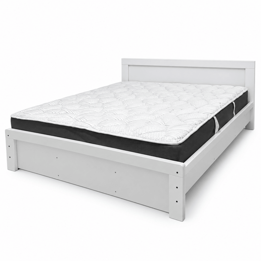 Home Box White King Bed Frame with Mattress – 180 × 200 cm - Al Thahani Furniture