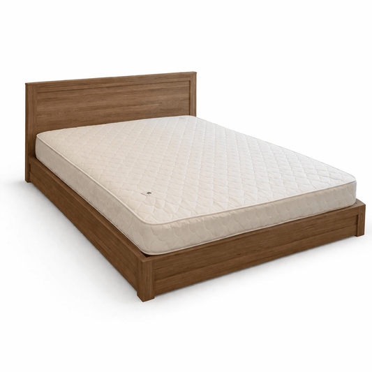Home Center Complete King Bedroom Set – Wooden Bed Frame, Mattress, Nightstands & 4 - Drawer Chest, 180x200 cm - althahanifurniture