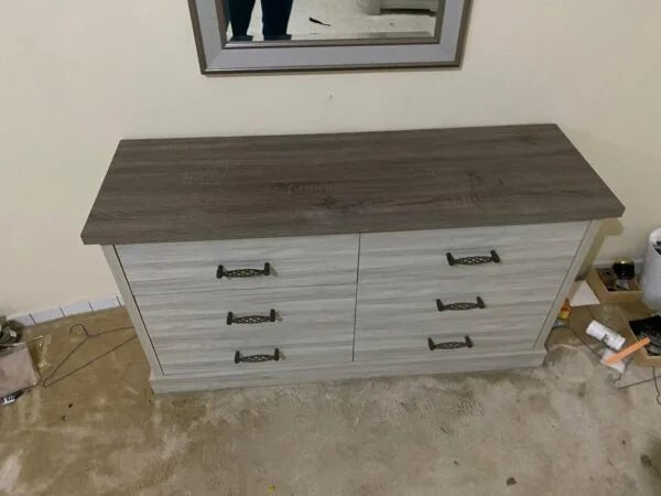 Home Center Complete King Bedroom Suite | Mirror Wardrobe & Dressing Table | 5 - Piece Set, 180x200cm - althahanifurniture