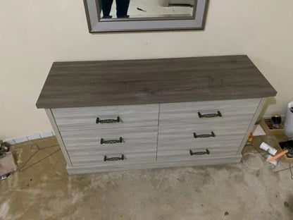 Home Center Complete King Bedroom Suite | Mirror Wardrobe & Dressing Table | 5 - Piece Set, 180x200cm - althahanifurniture