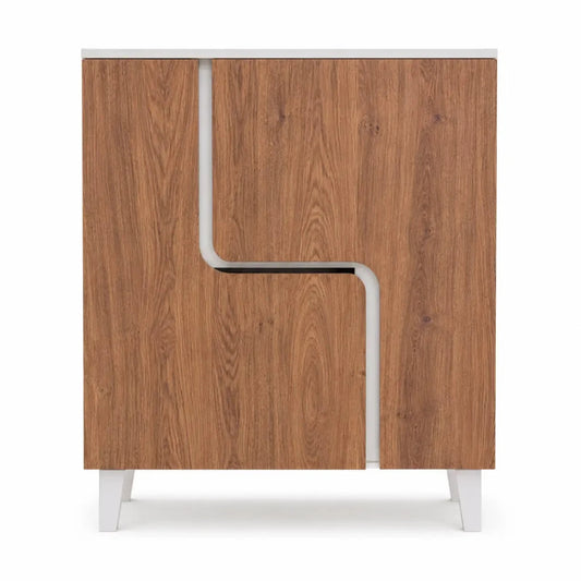Home Center Crescent 12-Pair Shoe Cabinet | Modern, 80x34x94 cm - used 3 months - Al Thahani Furniture