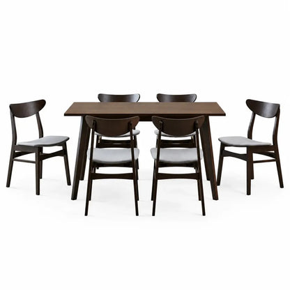 Home Center Divo 6 - Seater Wooden Top Dining Set - used 8 months - Al Thahani Furniture