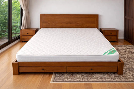 Home Center King Bed Set | 180×200 cm with Mattress & Storage | Matching Nightstands & Dresser - althahanifurniture