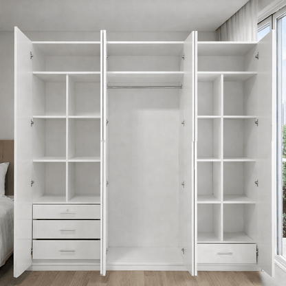 Home Center Otis 6 - Door Wardrobe | Spacious & Customizable, Brand New - althahanifurniture
