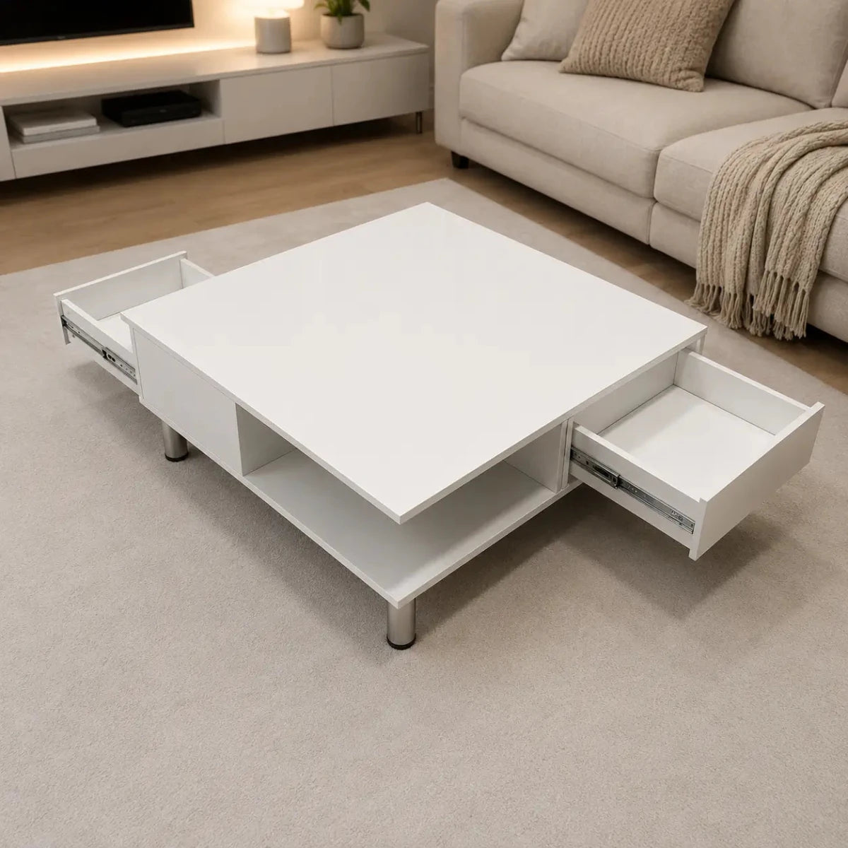 Home Center Tetra Square Coffee Table - used 5 months - Al Thahani Furniture