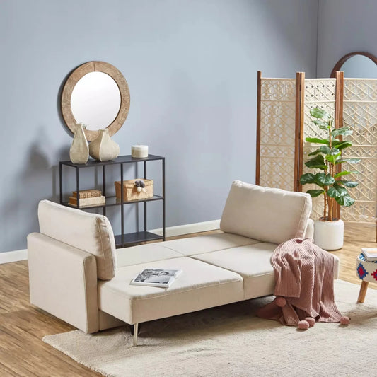 Home Center Zell 3-Seater Fabric Sofa Bed with Storage - used 5 months - Al Thahani Furniture