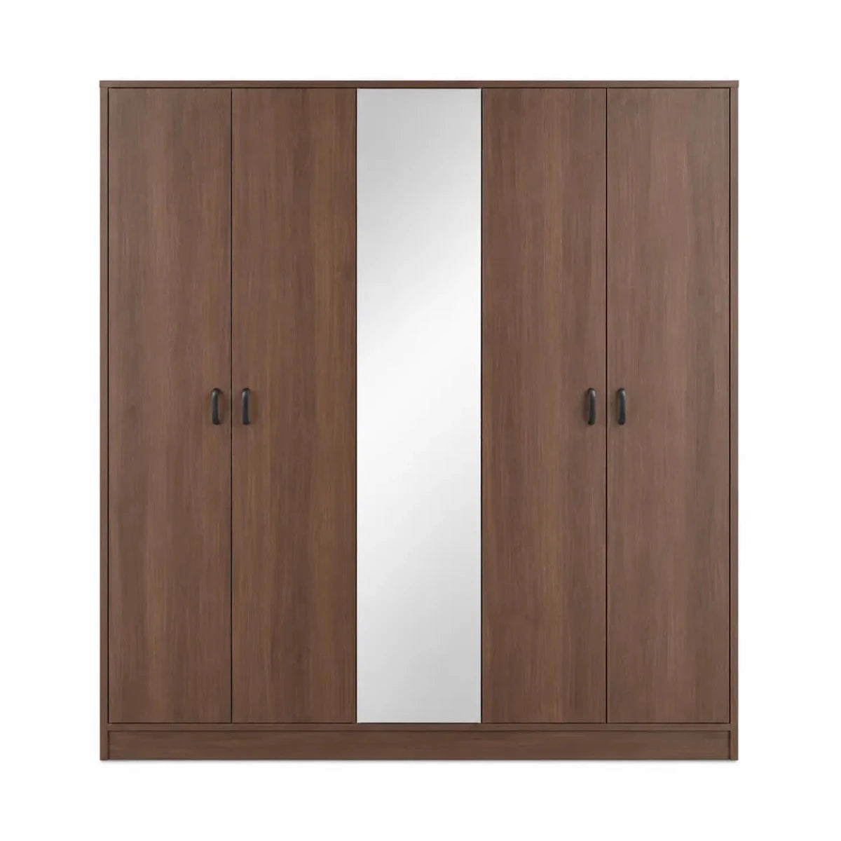 Home Center Zen 5-Door Wardrobe with 2 Drawers | Mirrored Door - used 6 months - Al Thahani Furniture