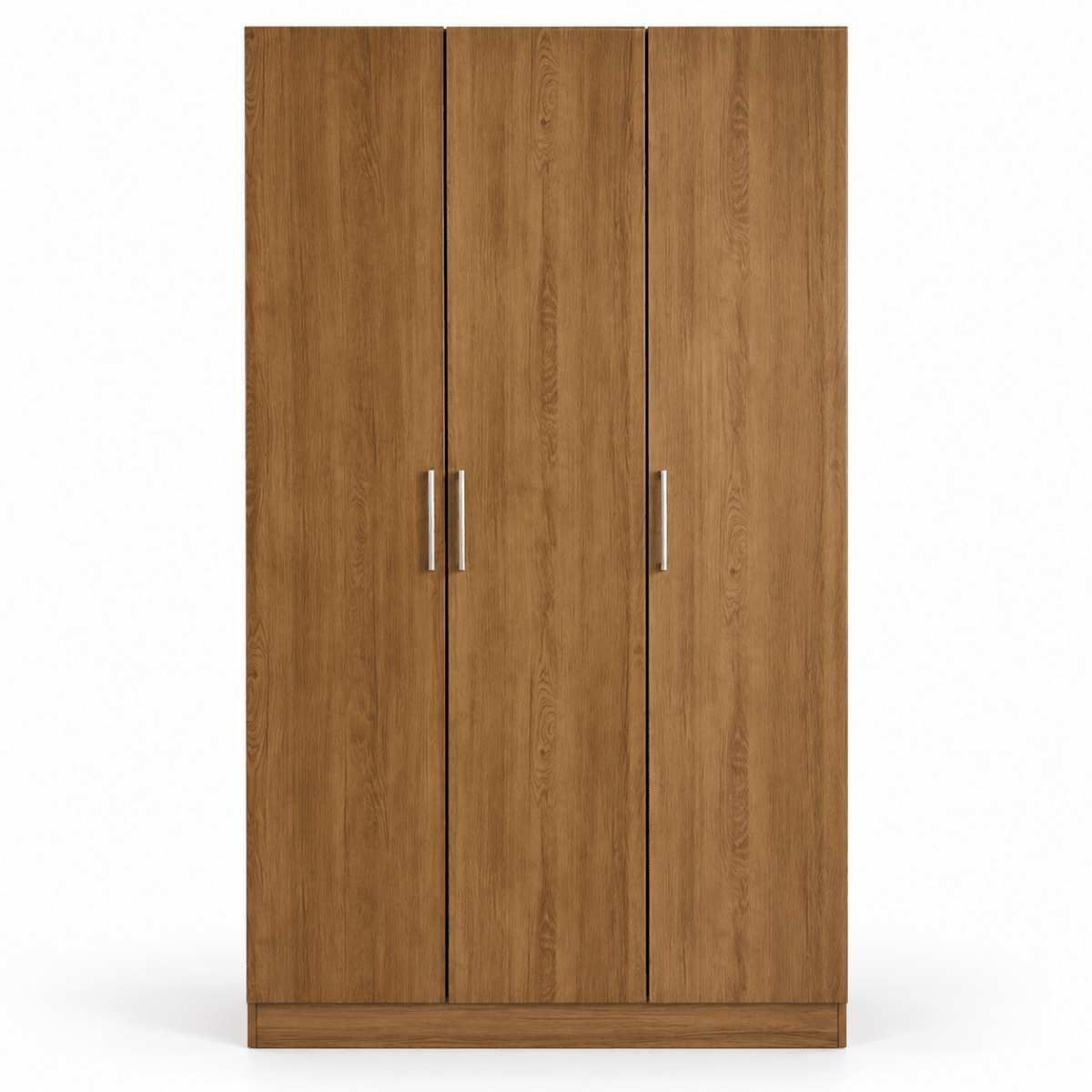 Home Centre 3-Door Wooden Wardrobe with Hanging Rails & Shelves – Natural Oak Brown - Al Thahani Furniture