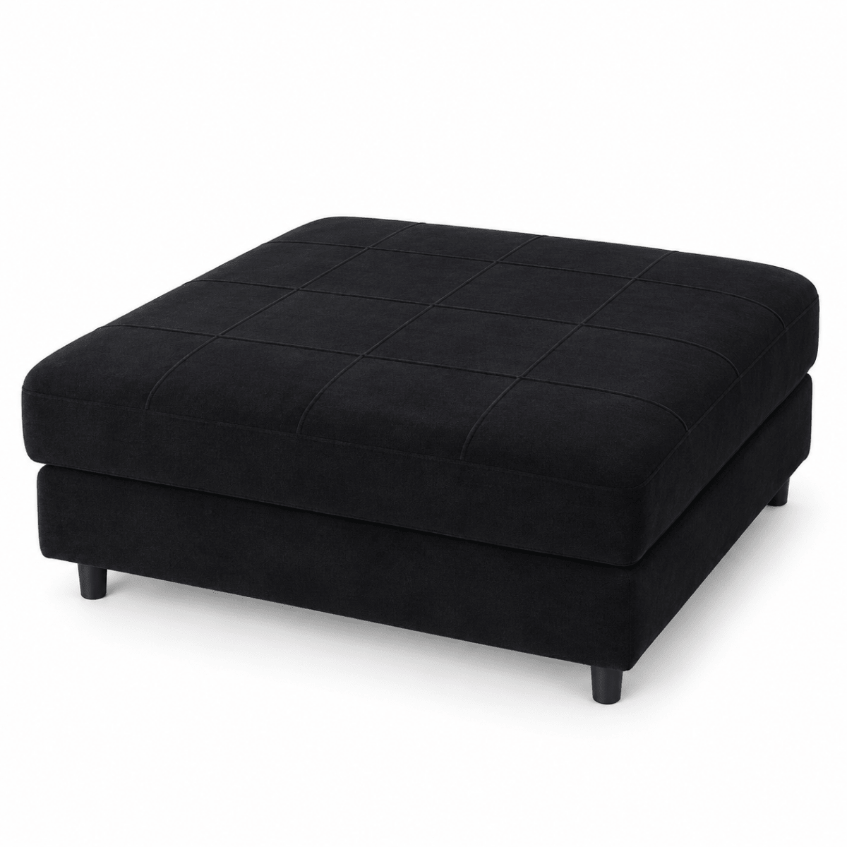 Home Centre 3-Seater Fabric Corner Sofa with Chaise & Matching Ottoman – Dark Charcoal - Al Thahani Furniture