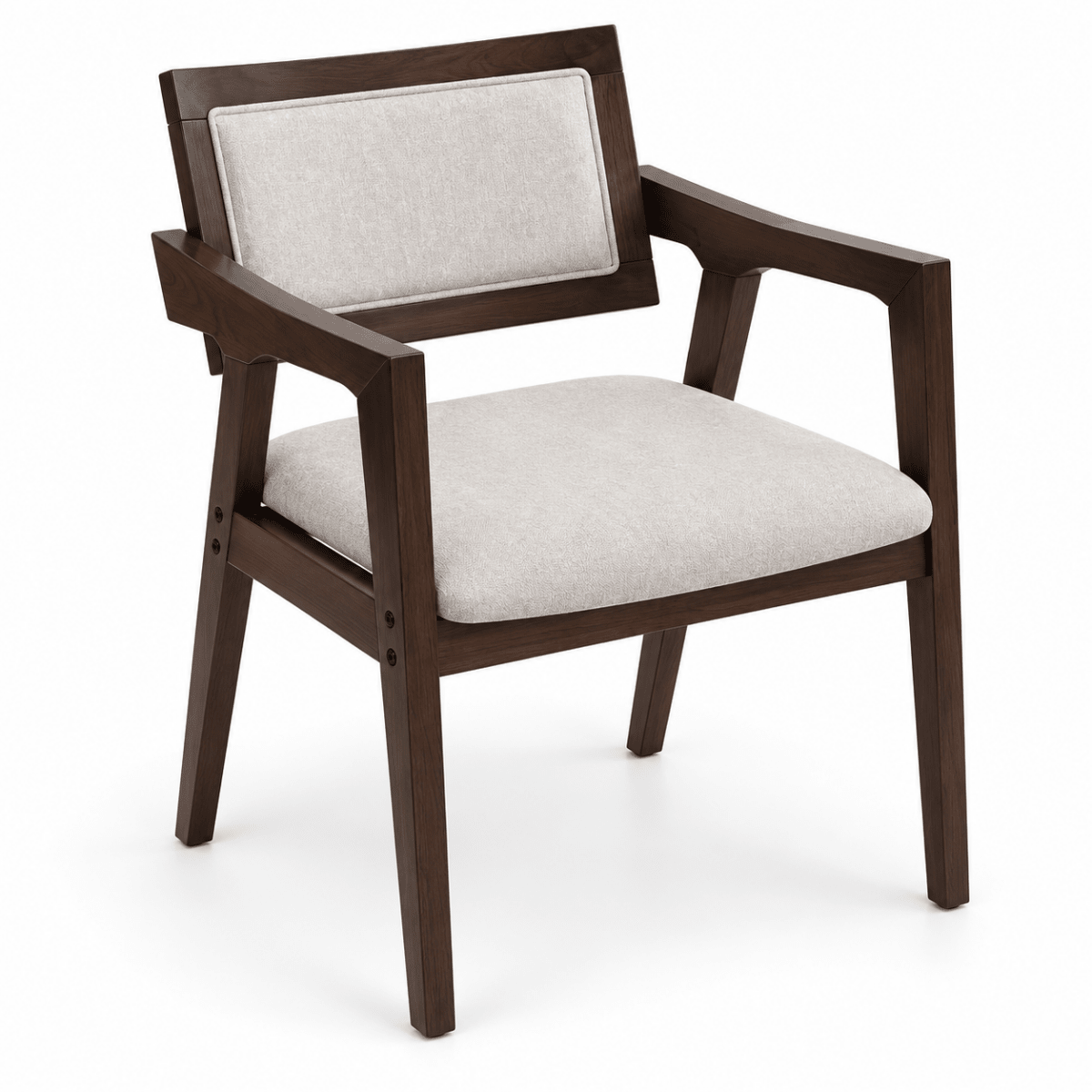 Home Centre 6-Seater Wooden Dining Set – Dark Walnut & Beige - Al Thahani Furniture