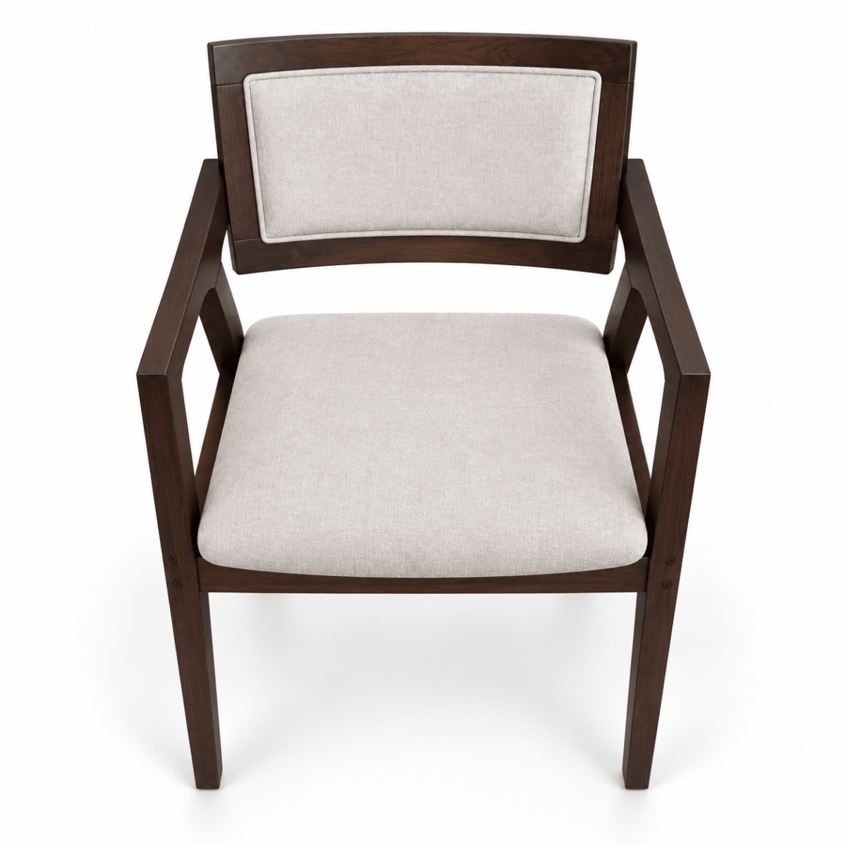 Home Centre 6-Seater Wooden Dining Set – Dark Walnut & Beige - Al Thahani Furniture