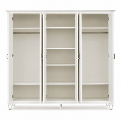 Home Centre Aaliyah 6-Door Mirrored Wardrobe – White - Al Thahani Furniture