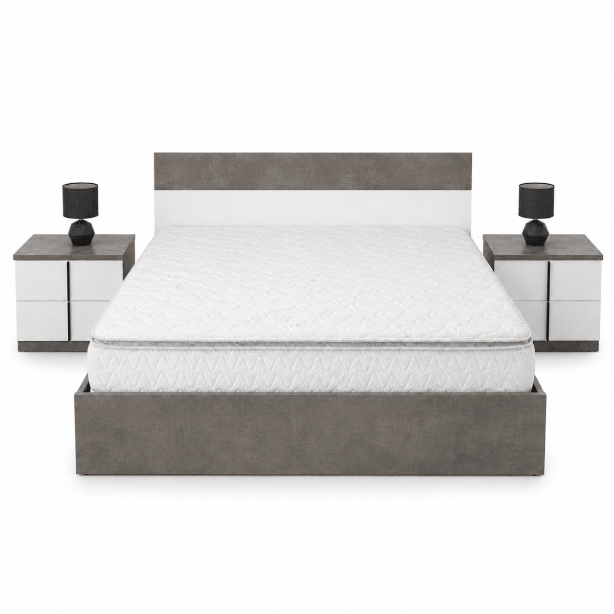 Home Centre Audace 5-Piece King Bedroom Set with Mattress – Oak/Grey – 180 × 200 cm - Al Thahani Furniture