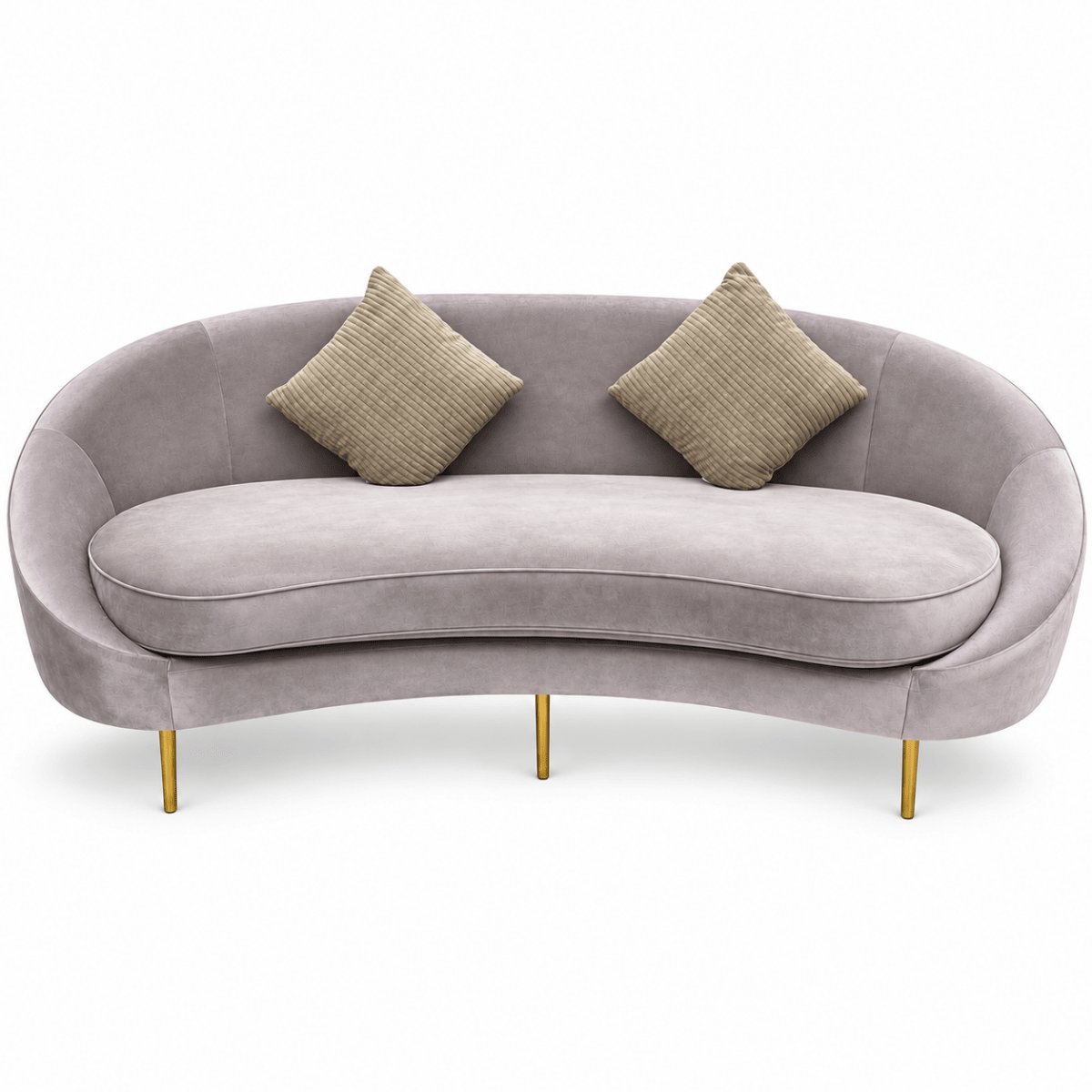 Home Centre Aurelia Curved 3-Seater Sofa – 220 cm – Soft Mauve - Al Thahani Furniture