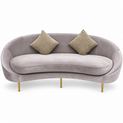 Home Centre Aurelia Curved 3-Seater Sofa – 220 cm – Soft Mauve - Al Thahani Furniture