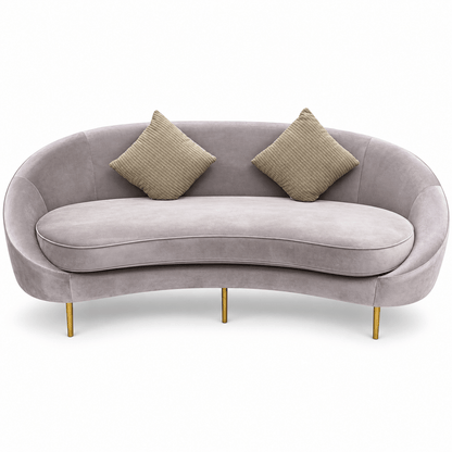 Home Centre Aurelia Curved 3-Seater Sofa – 220 cm – Soft Mauve - Al Thahani Furniture