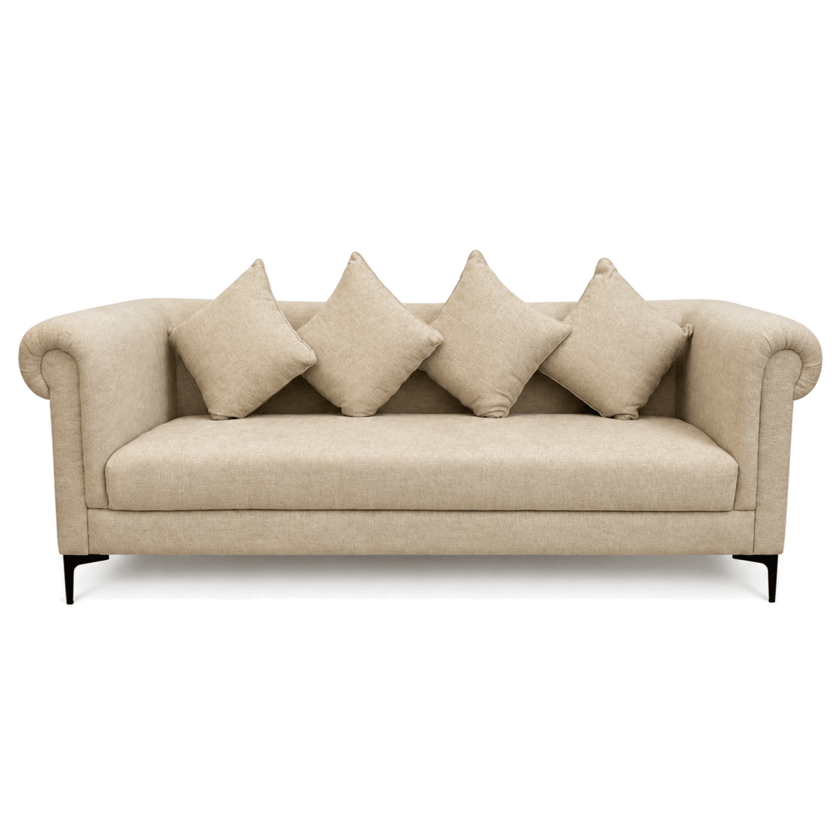 Home Centre Beige 5-Seater Sofa Set – 3-Seater Sofa &amp; 2 Armchairs - Al Thahani Furniture
