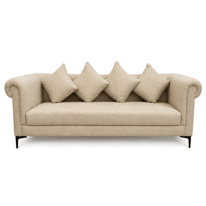 Home Centre Beige 5-Seater Sofa Set – 3-Seater Sofa &amp; 2 Armchairs - Al Thahani Furniture