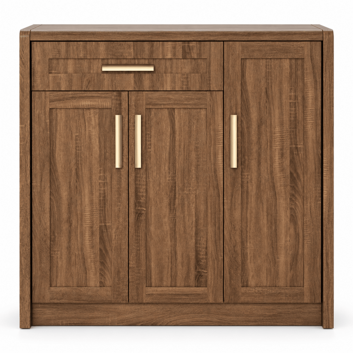 Home Centre BP Saturn 3-Door Shoe Cabinet with Drawer – Brown – 120 × 39.5 × 120 cm - Al Thahani Furniture