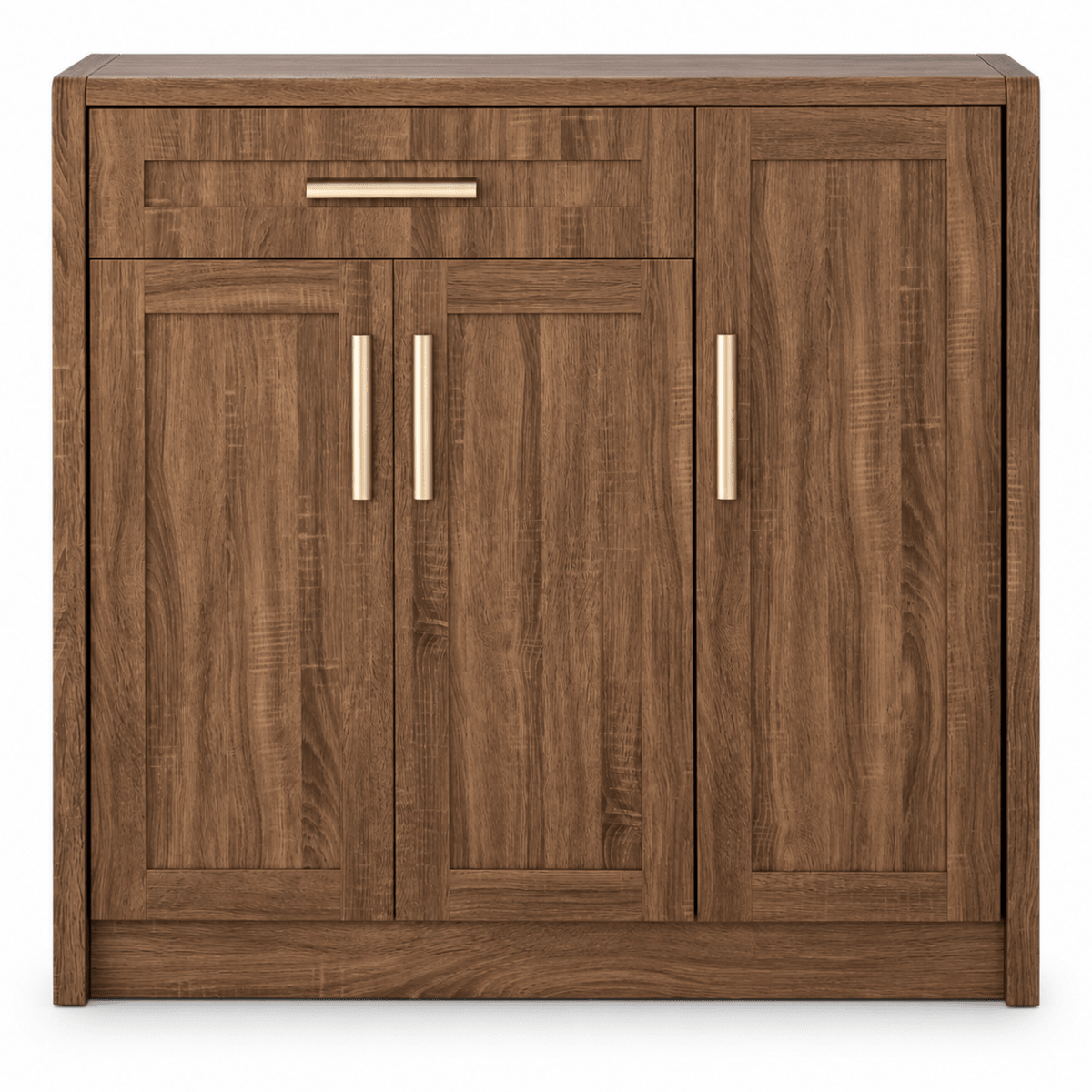 Home Centre BP Saturn 3-Door Shoe Cabinet with Drawer – Brown – 120 × 39.5 × 120 cm - Al Thahani Furniture