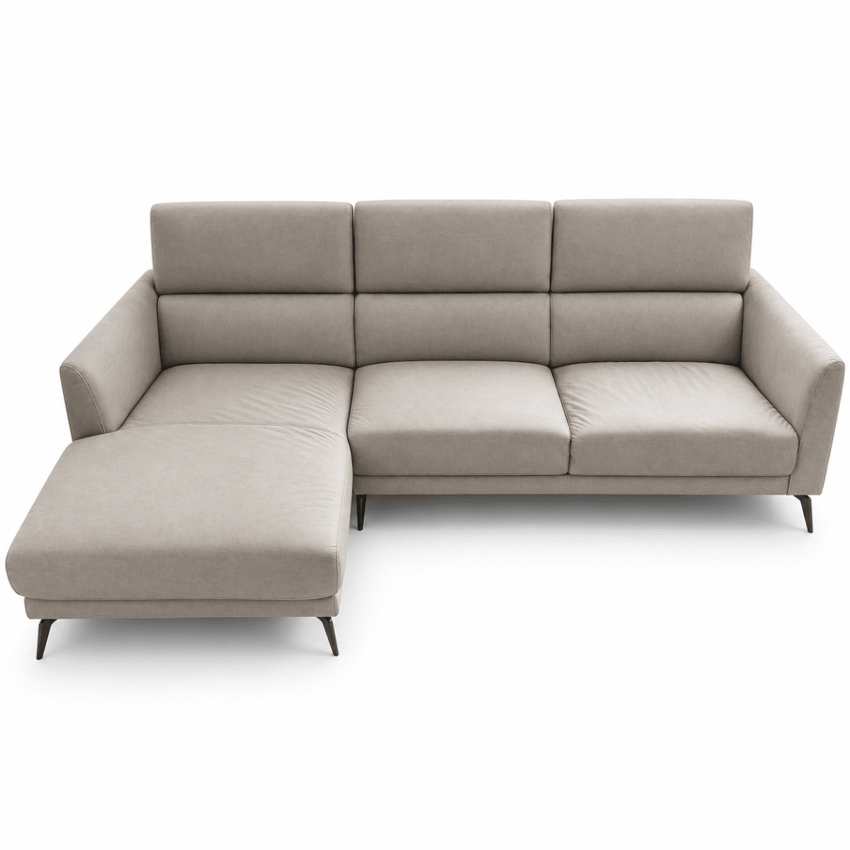 Home Centre Carrie 4-Seater Faux Leather Left Corner Sofa – Beige – 261 × 174 × 72 cm - Al Thahani Furniture