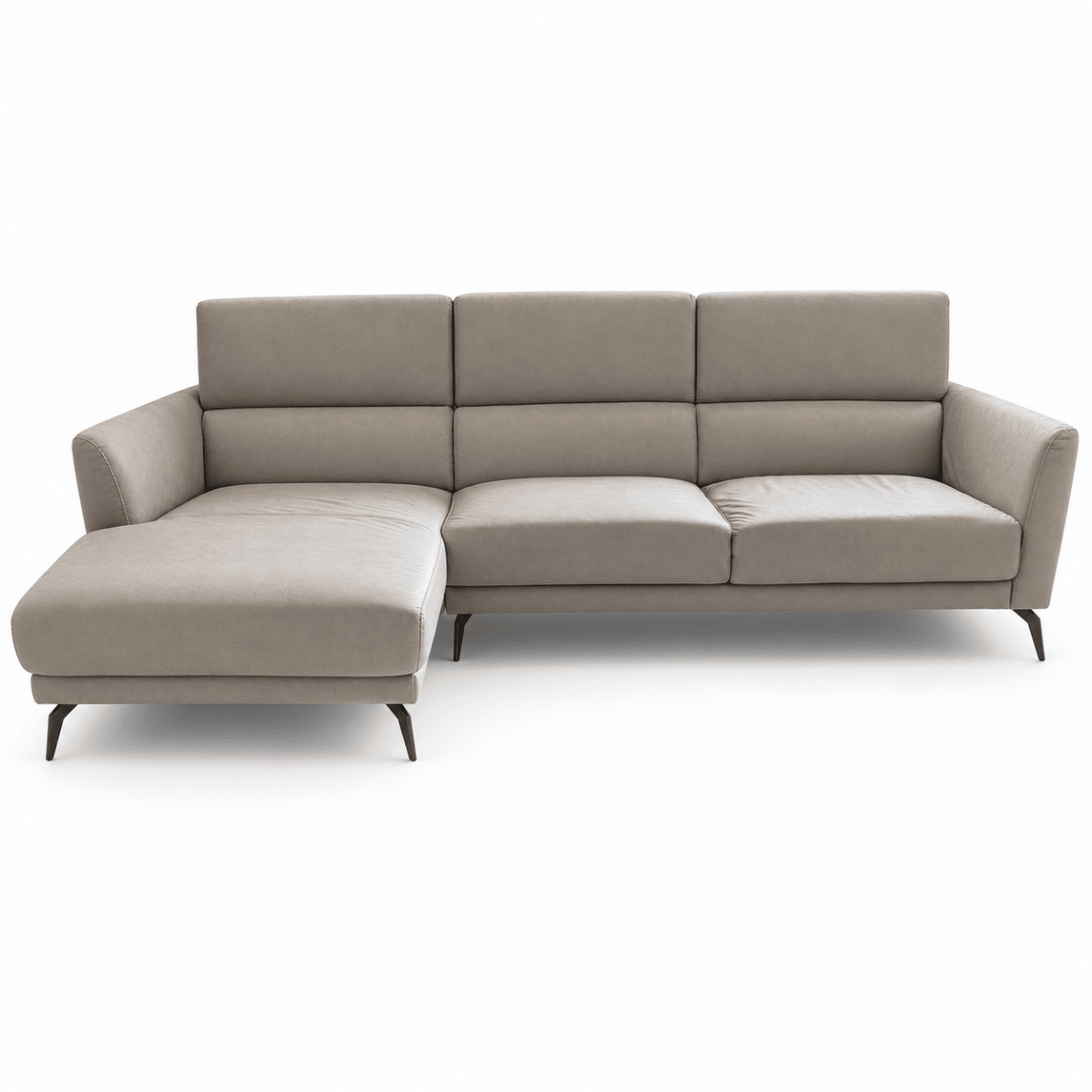 Home Centre Carrie 4-Seater Faux Leather Left Corner Sofa – Beige – 261 × 174 × 72 cm - Al Thahani Furniture