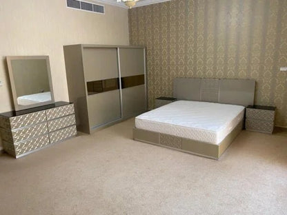 Home Centre Complete King Bedroom Suite | Beige & Brown | 6 - Piece Set, 180x200cm - althahanifurniture