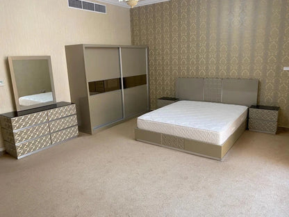 Home Centre Complete King Bedroom Suite | Beige & Brown | 6 - Piece Set, 180x200cm - althahanifurniture