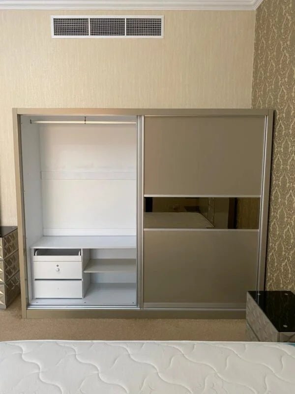 Home Centre Complete King Bedroom Suite | Beige & Brown | 6 - Piece Set, 180x200cm - althahanifurniture