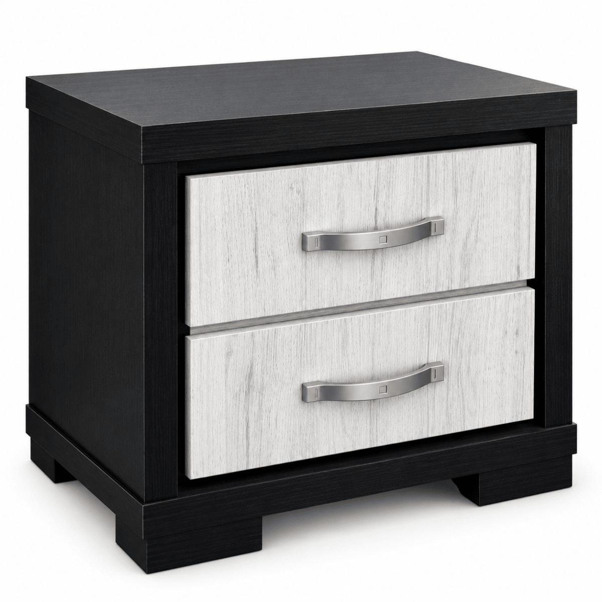 Home Centre Elements King Bed with 2 Drawer Storage – 180 × 200 cm – Black & Natural - Al Thahani Furniture