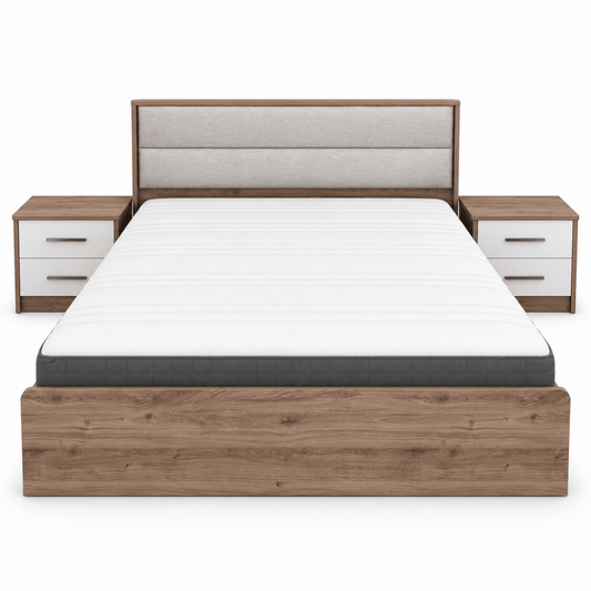 Home Centre Etna 6-Piece King Bedroom Set – Oak & White – 180 × 200 cm - Al Thahani Furniture