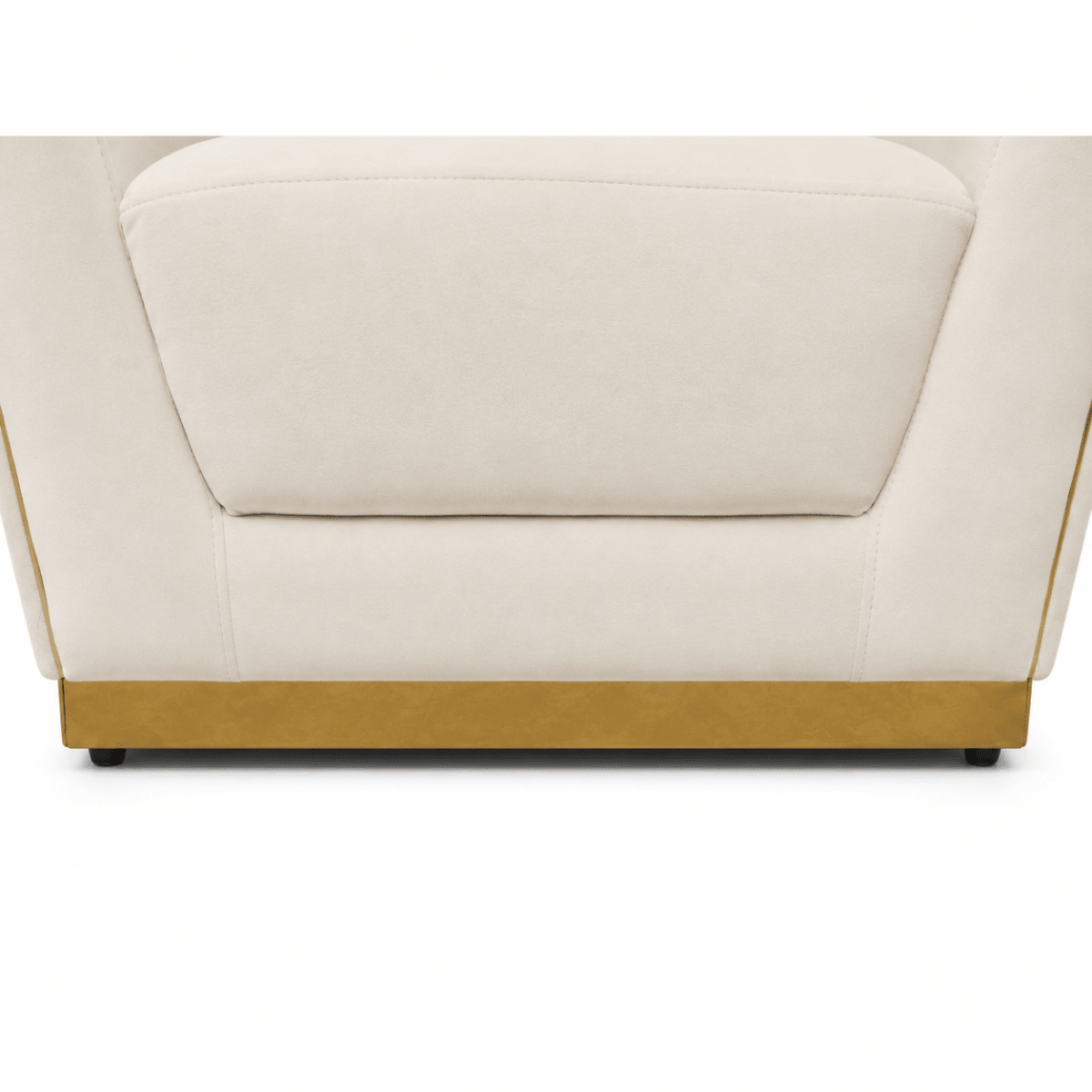 Home Centre Griffin Velvet Armchair – Beige – 100 × 86 × 69 cm - Al Thahani Furniture