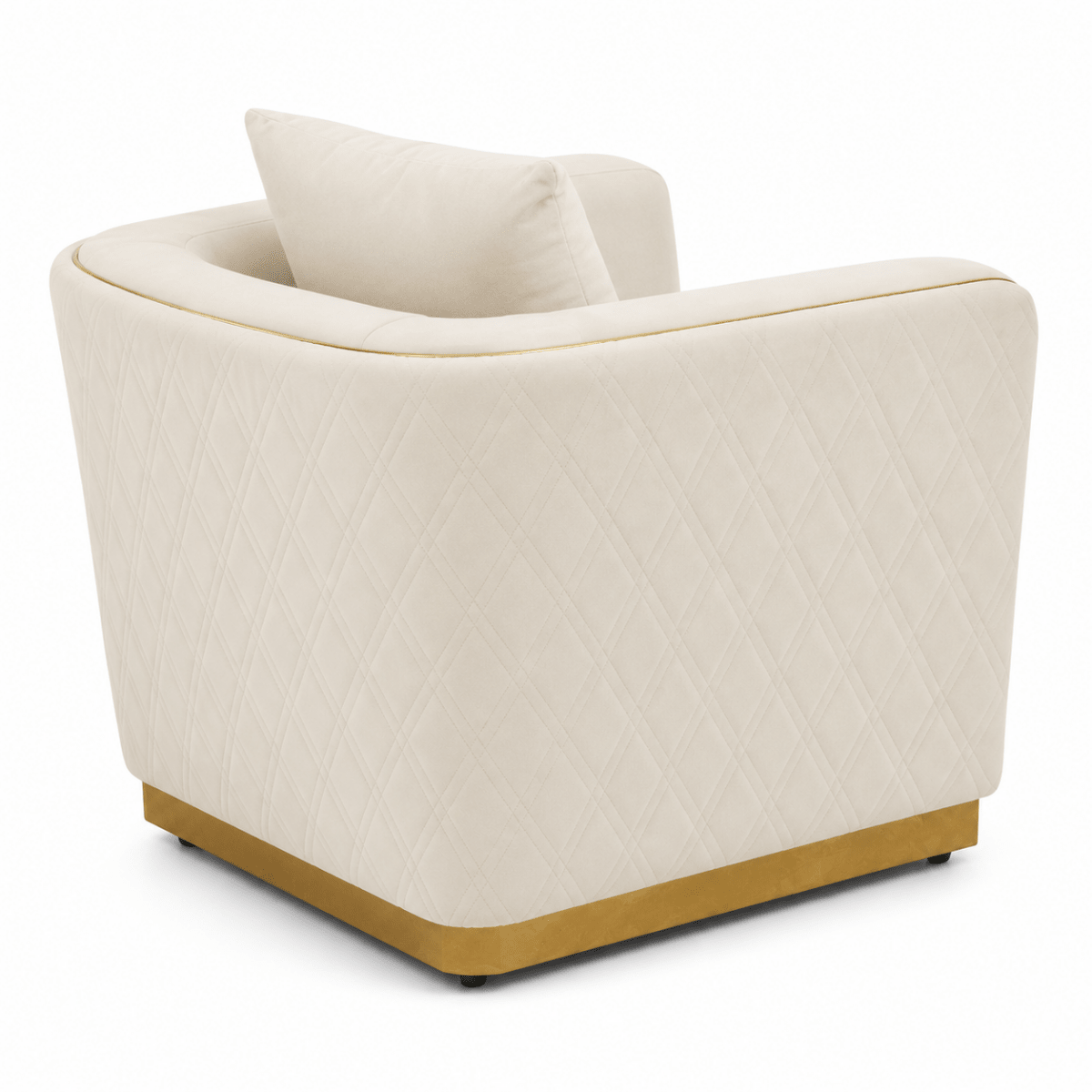 Home Centre Griffin Velvet Armchair – Beige – 100 × 86 × 69 cm - Al Thahani Furniture