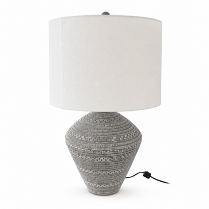 Home Centre Hymnia Ceramic Table Lamp | Black & White | 50 cm - Al Thahani Furniture