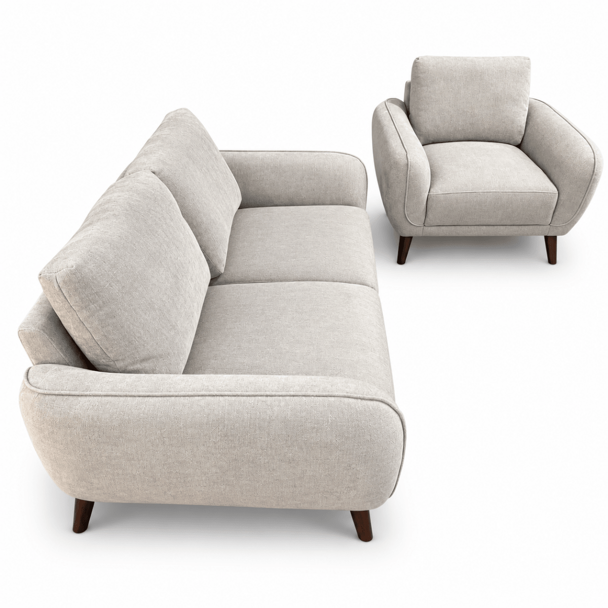 Home Centre Ingrid 2+1 Seater Fabric Sofa Set – Beige - Al Thahani Furniture