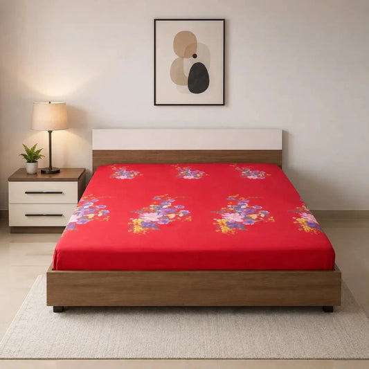 Home Centre King Bed Set with Modern Wood Frame, Mattress & 2-Drawer Side Table | 180x200 cm - used 8 months - Al Thahani Furniture