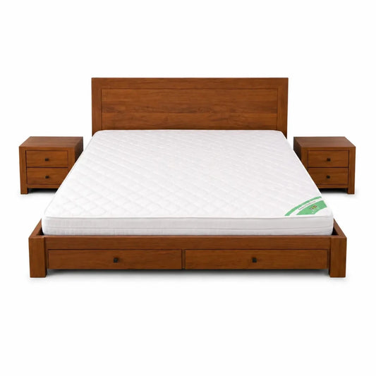 Home Centre King Bed Set without Mattress, Storage | 180x200 cm - used 8 months - Al Thahani Furniture
