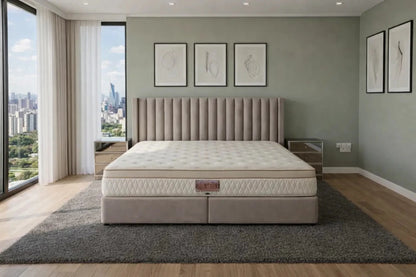 Home Centre King Bed Suite – Sana Sleep Divan Bed with Headboard & Mattress – King Size 180x200 cm - althahanifurniture