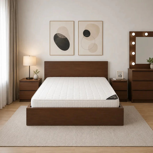 Home Centre King Bedroom Set with Illuminated Vanity - used 9 months - Al Thahani Furniture