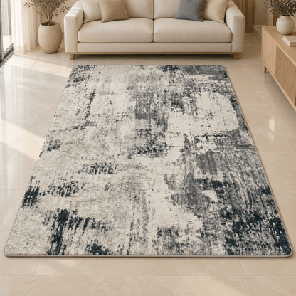 Home Centre Large Ivory, Grey & Charcoal Abstract Area Rug – 205 × 250 cm - Al Thahani Furniture