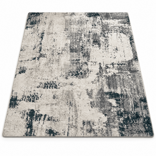Home Centre Large Ivory, Grey & Charcoal Abstract Area Rug – 205 × 250 cm - Al Thahani Furniture