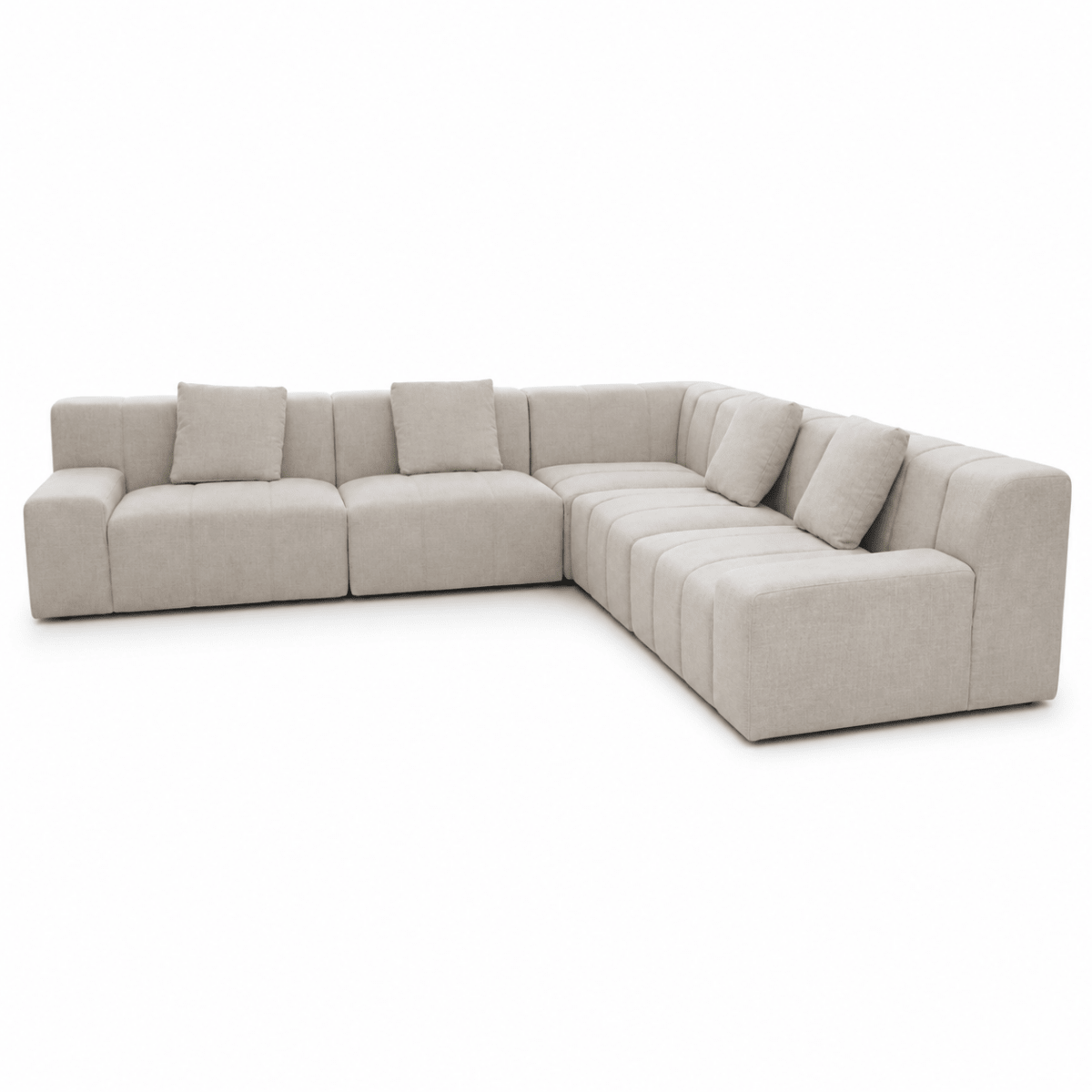 Home Centre Lounge 6-Seater Modular Left Corner Sofa – Beige - Al Thahani Furniture